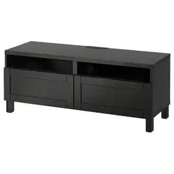 IKEA Bestå mueble de tv, negro-café/hanviken/stubbarp negro-café, 120x42x48 cm oferta