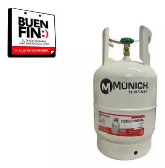 Tanque de gas lp vacio marca munich d 10kg cilindro portátil