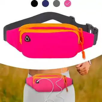 Mercado Libre Cangurera riñonera deportes gym correr audífonos llaves color rosa oferta