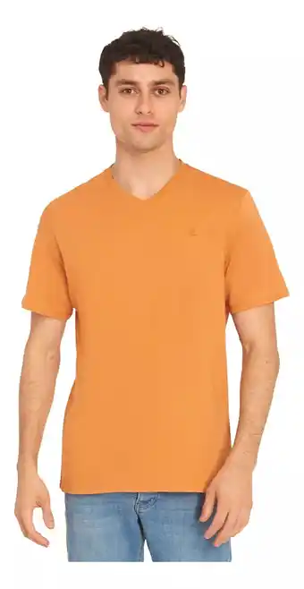 Mercado Libre Playera calvin klein de cuello v color naranja para hombre oferta
