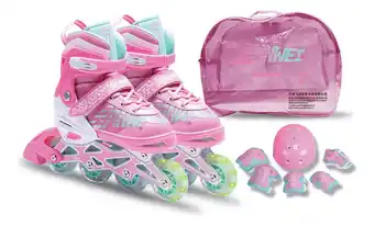 Mercado Libre Patines en linea niña ajustable ruedas led + protecciones oferta