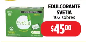 Edulcorante Svetia 102 Sobres