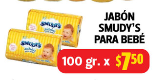 Farmacias Guadalajara Jabon Smudy's Para Bebe 100 gr. oferta