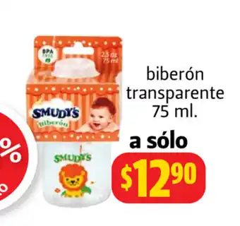 Farmacias Guadalajara Smudy's Biberon Transparente 75 ml a solo oferta