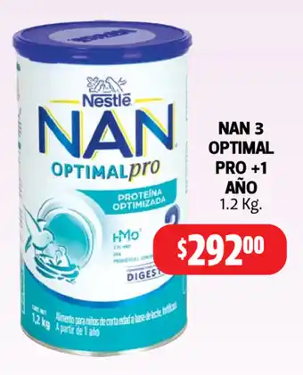 Nan 3 Optimal Pro + 1 Años 1.2 kg