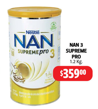 Farmacias Guadalajara Nan 3 Supreme Pro 1.2kg oferta