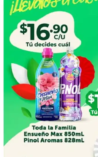 Farmacias Guadalajara Toda la Familia Ensueño Max 850mL Pinol Aromas 828mL oferta