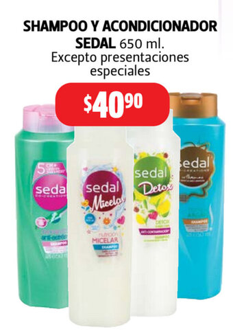 Farmacias Guadalajara Shampoo Y Acondicionador Sedal 650 ml oferta