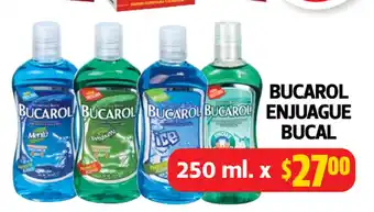 Farmacias Guadalajara Bucarol Enjuague Bucal 250 ml oferta