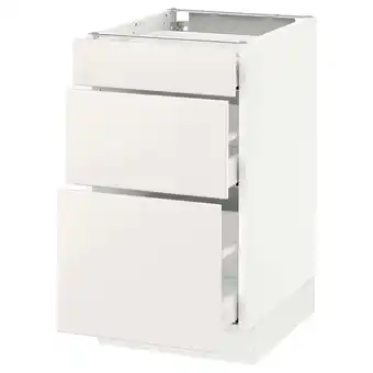 IKEA Sektion gabinete bajo 3 cajones, blanco maximera/veddinge blanco, 46x61x76 cm oferta