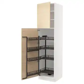 IKEA Sektion gabinete alto c/despensa extraíble, blanco/askersund efecto fresno claro, 61x61x229 cm oferta