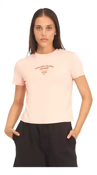 Mercado Libre Playera calvin klein con logo estampado para mujer oferta