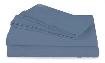 Mercado Libre Spring air juego de sabanas microfibra - king size color azul acero diseño de la tela liso oferta