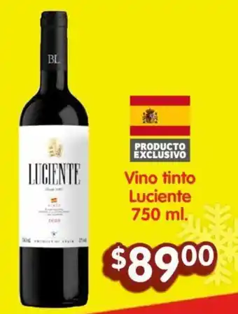 Soriana Híper Vino tinto Luciente 750 ml. oferta