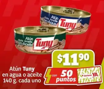 Atún Tuny en agua o aceite 140 g. cada uno