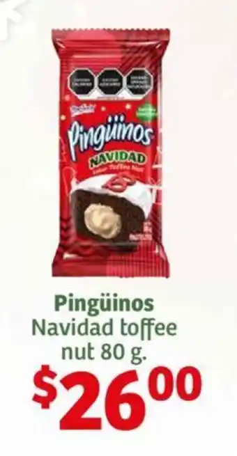 Pingüinos Navidad toffee nut 80 g.