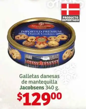Soriana Híper Galletas danesas de mantequilla Jacobsens 340 g. oferta