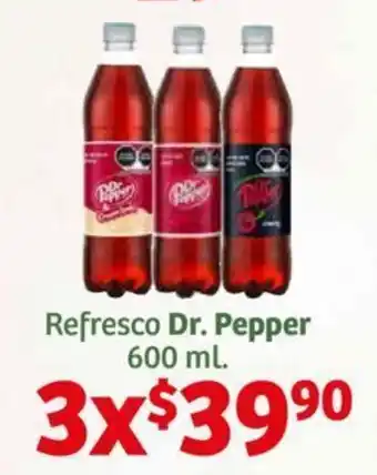 Refresco Dr. Pepper 600 ml. x 3
