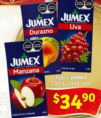 Soriana Híper Jugos Jumex 1.89 L. cada uno oferta