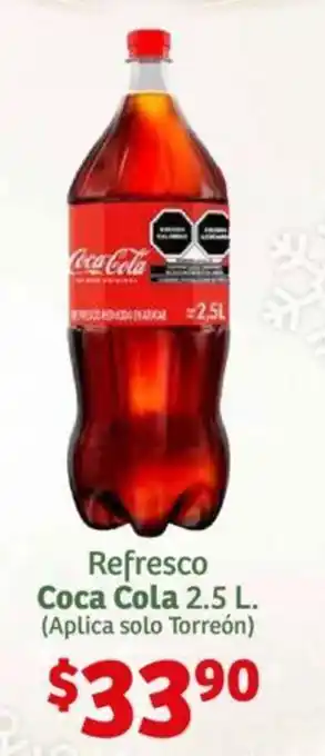 Soriana Híper Refresco Coca-Cola 2.5 L. (Aplica solo Torreón) oferta