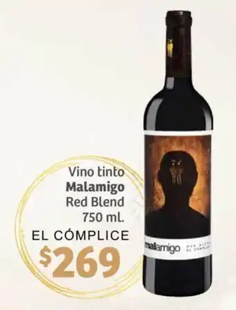 Soriana Híper Vino tinto Malamigo Red Blend 750 ml. oferta