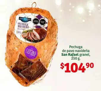Soriana Híper Pechuga de pavo navideña San Rafael granel, 250 g. oferta