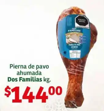 Soriana Híper Pierna de pavo ahumada Dos Familias, kg. oferta
