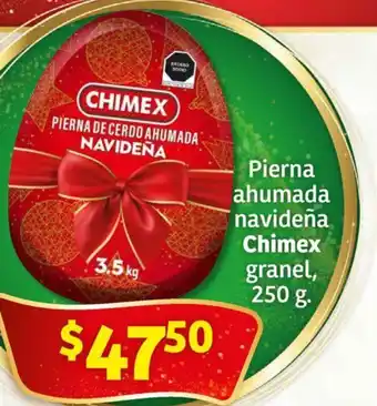 Soriana Híper Pierna ahumada navideña Chimex granel, 250 g. oferta