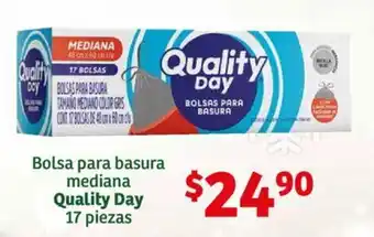 Soriana Híper Bolsa para basura mediana Quality Day 17 piezas oferta