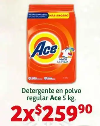 Soriana Híper Detergente en polvo regular Ace 5 kg. x 2 oferta