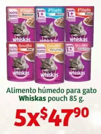 Soriana Híper Alimento húmedo para gato Whiskas pouch 85 g. x 5 oferta