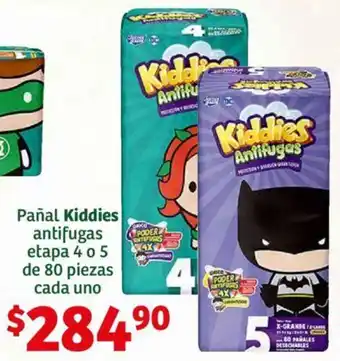 Soriana Híper Pañal Kiddies antifugas etapa 4 o 5 de 80 piezas cada uno oferta