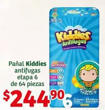 Soriana Híper Pañal Kiddies antifugas etapa 6 de 64 piezas oferta