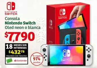 Soriana Híper Consola Nintendo Switch Oled neon o blanca oferta