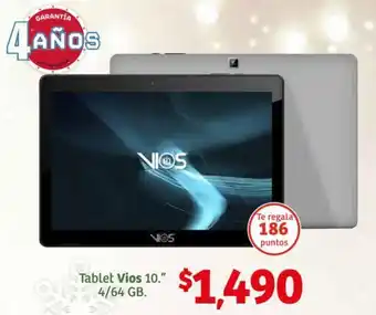Soriana Híper Tablet Vios 10." 4/64GB oferta