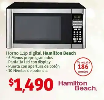 Horno 1.1p digital Hamilton Beach