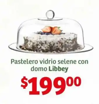 Soriana Híper Pastelero vidrio selene con domo Libbey oferta