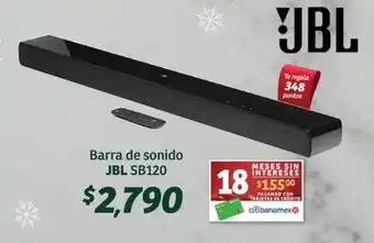 Soriana Híper Barra de sonido JBL SB120 oferta