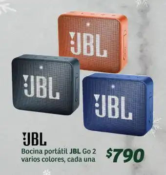 Soriana Híper JBL Bocina portátil Go 2 varios colores, cada una oferta