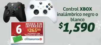 Soriana Híper Control XBOX inalámbrico negro o blanco oferta