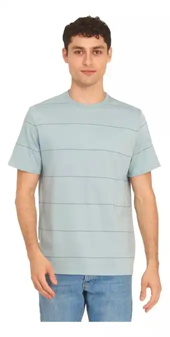 Mercado Libre Playera de rayas calvin klein cuello redondo para hombre oferta