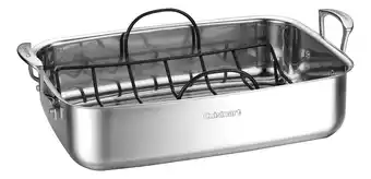 Mercado Libre Bandeja para hornear pavo acero con rack rosticero cuisinart color plateado oferta