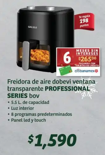 Freidora de aire dobevi ventana transparente PROFESSIONAL SERIES