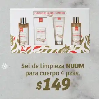 Set de limpieza NUUM para cuerpo 4 pzas.