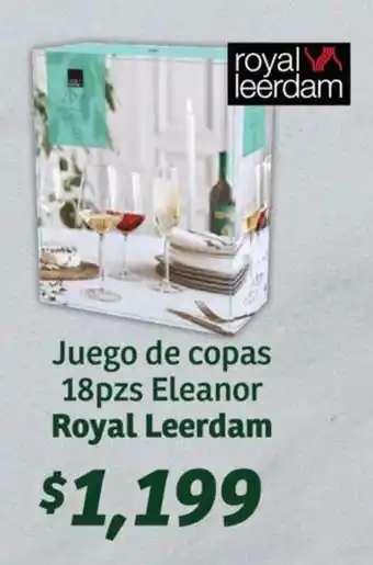 Soriana Híper ROYAL LEERDAM Juego de copas 18pzs Eleanor oferta