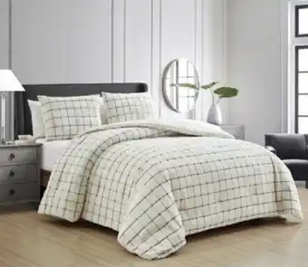 Cobertor Crafted off-black o nuez, 3 piezas • Matrimonial