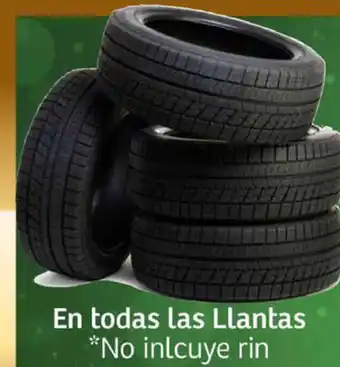Soriana Express En todas las Llantas *No inlcuye rin oferta
