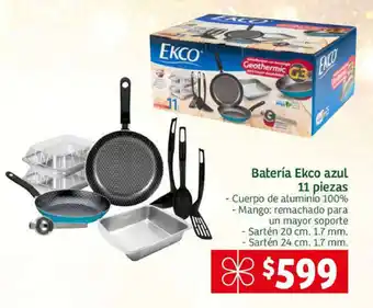 EKCO Batería azul 11 piezas