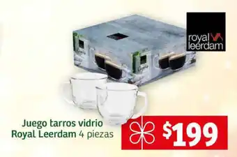 Juego tarros vidrio Royal Leerdam 4 piezas