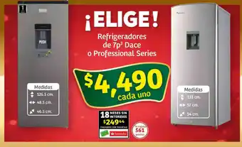Soriana Express Refrigeradores de 7p³ Dace o Professional Series oferta